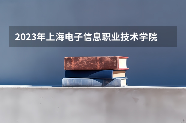 2023年上海电子信息职业技术学院录取分数线是多少