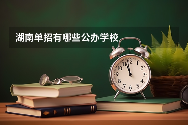 湖南单招有哪些公办学校