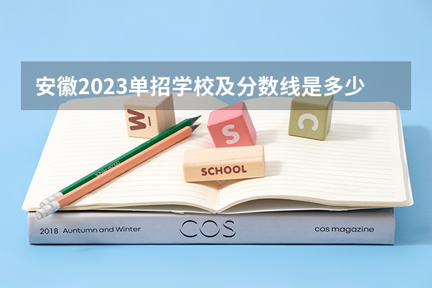 安徽2023单招学校及分数线是多少？