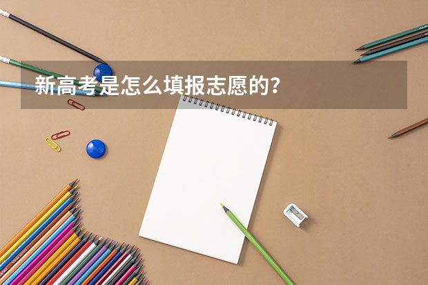 新高考是怎么填报志愿的？