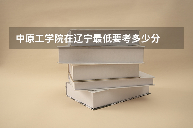 中原工学院在辽宁最低要考多少分