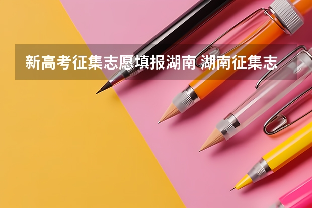 新高考征集志愿填报湖南 湖南征集志愿填报时间