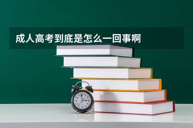 成人高考到底是怎么一回事啊