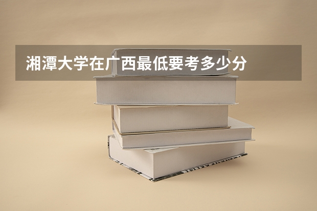 湘潭大学在广西最低要考多少分