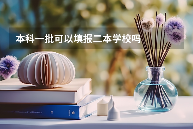 本科一批可以填报二本学校吗