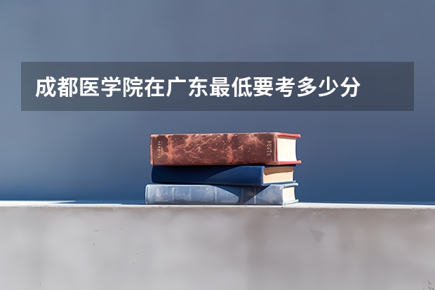 成都医学院在广东最低要考多少分