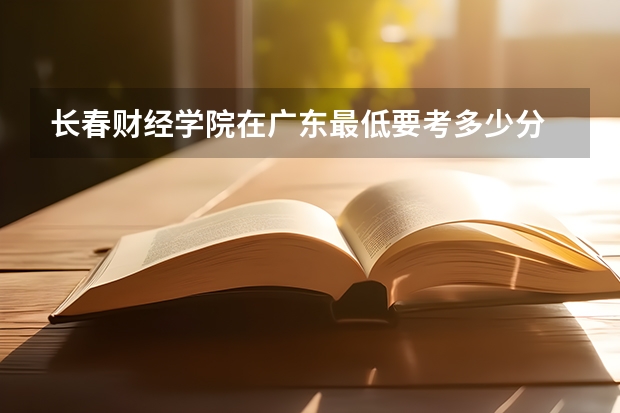 长春财经学院在广东最低要考多少分