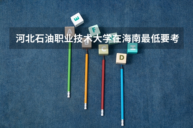 河北石油职业技术大学在海南最低要考多少分
