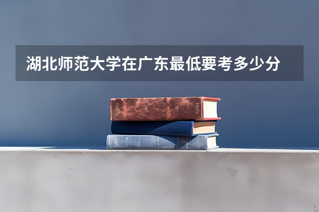 湖北师范大学在广东最低要考多少分