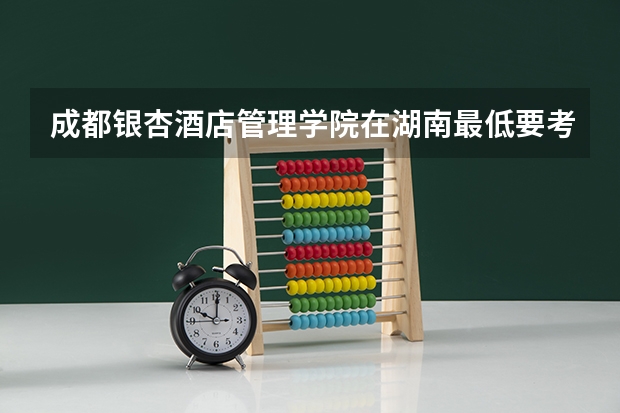 成都银杏酒店管理学院在湖南最低要考多少分