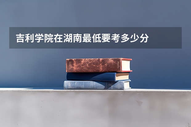 吉利学院在湖南最低要考多少分