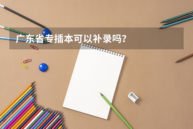 广东省专插本可以补录吗？