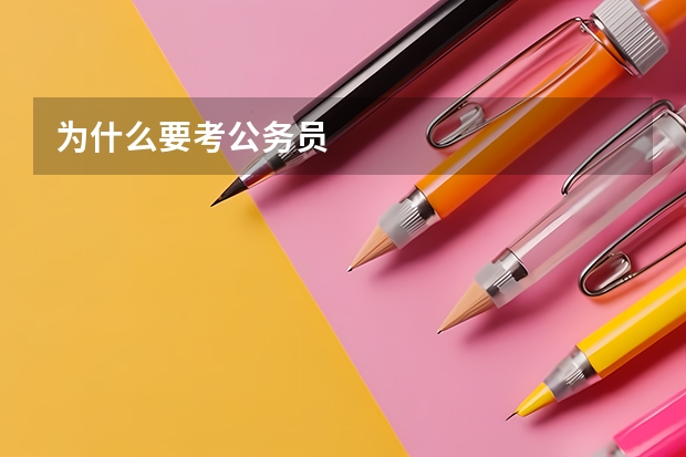 为什么要考公务员