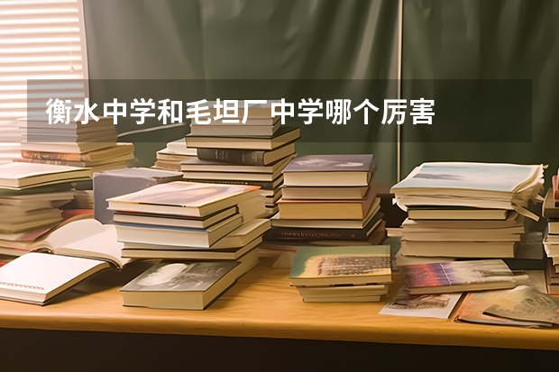 衡水中学和毛坦厂中学哪个厉害