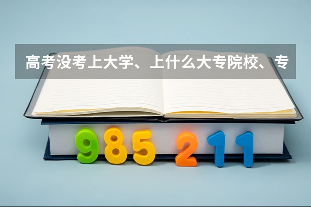 高考没考上大学、上什么大专院校、专升本的学校?