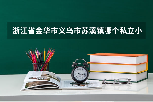 浙江省金华市义乌市苏溪镇哪个私立小最好