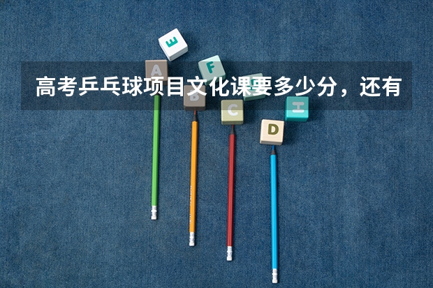 高考乒乓球项目文化课要多少分，还有乒乓球单招和特招区别是什么，普招和高招又是什么