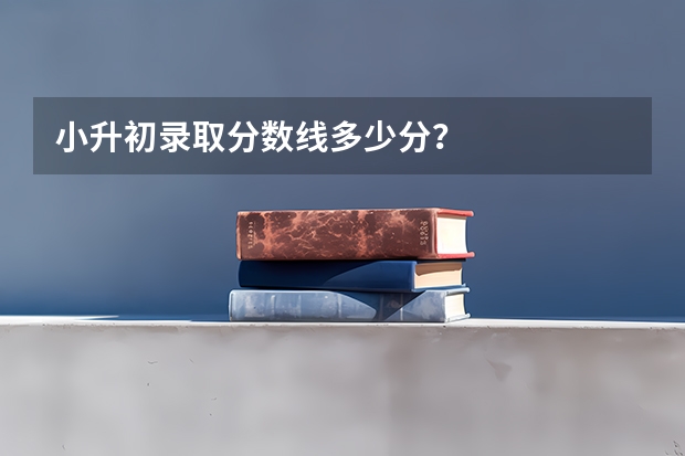 小升初录取分数线多少分？