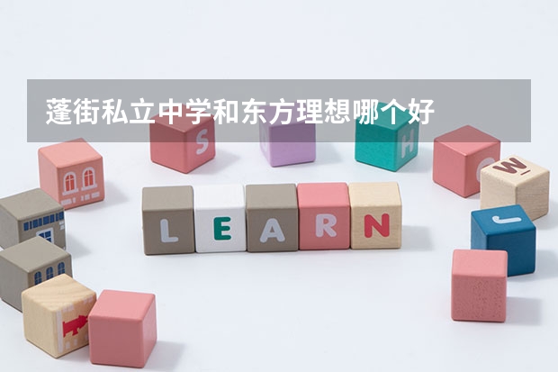 蓬街私立中学和东方理想哪个好