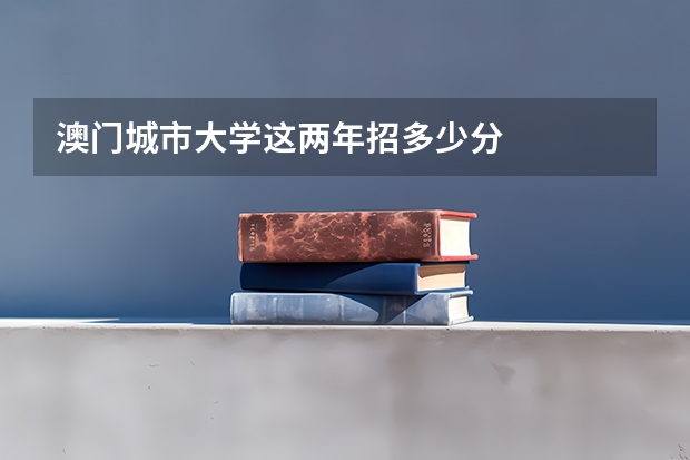 澳门城市大学这两年招多少分