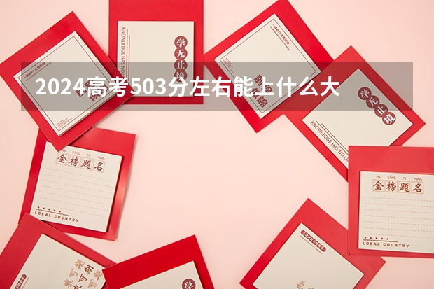 2024高考503分左右能上什么大学